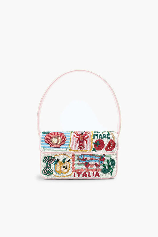 America and Beyond - Destination Beaded Shoulder Bag  - Postcard From Italy - Findlay Rowe Designs