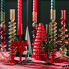 Candleholders - Taper - Holiday Bows Red or Green