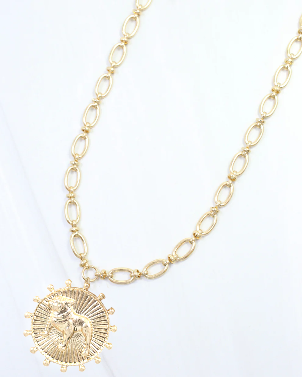 *** Verify ***  Caroline Hill - Necklace - Carmen Coin - Dog Standing - Findlay Rowe Designs