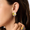 Julie Vos - Earrings - Cobblestone Statement Stud - Multi-Stone Cat's Eye