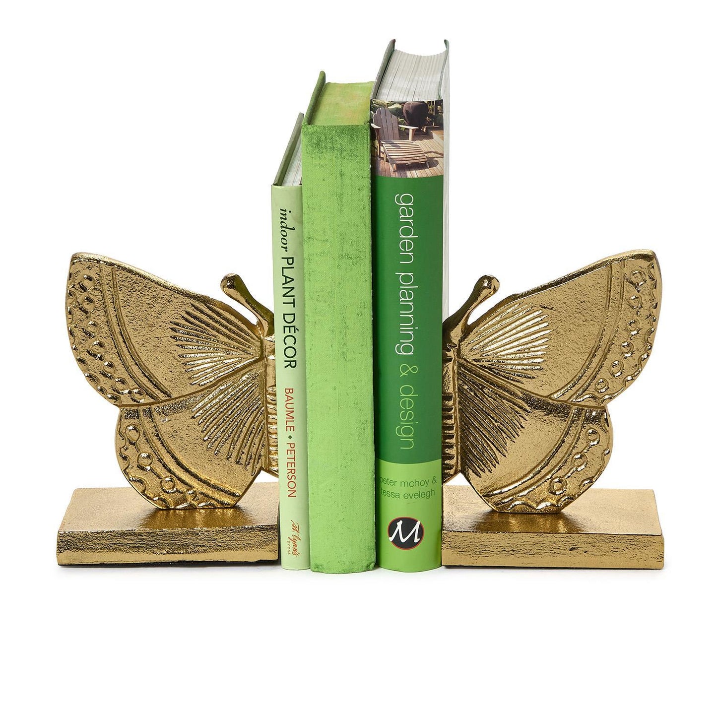 Bookends - Fluttering Golden Butterfly - Findlay Rowe Designs