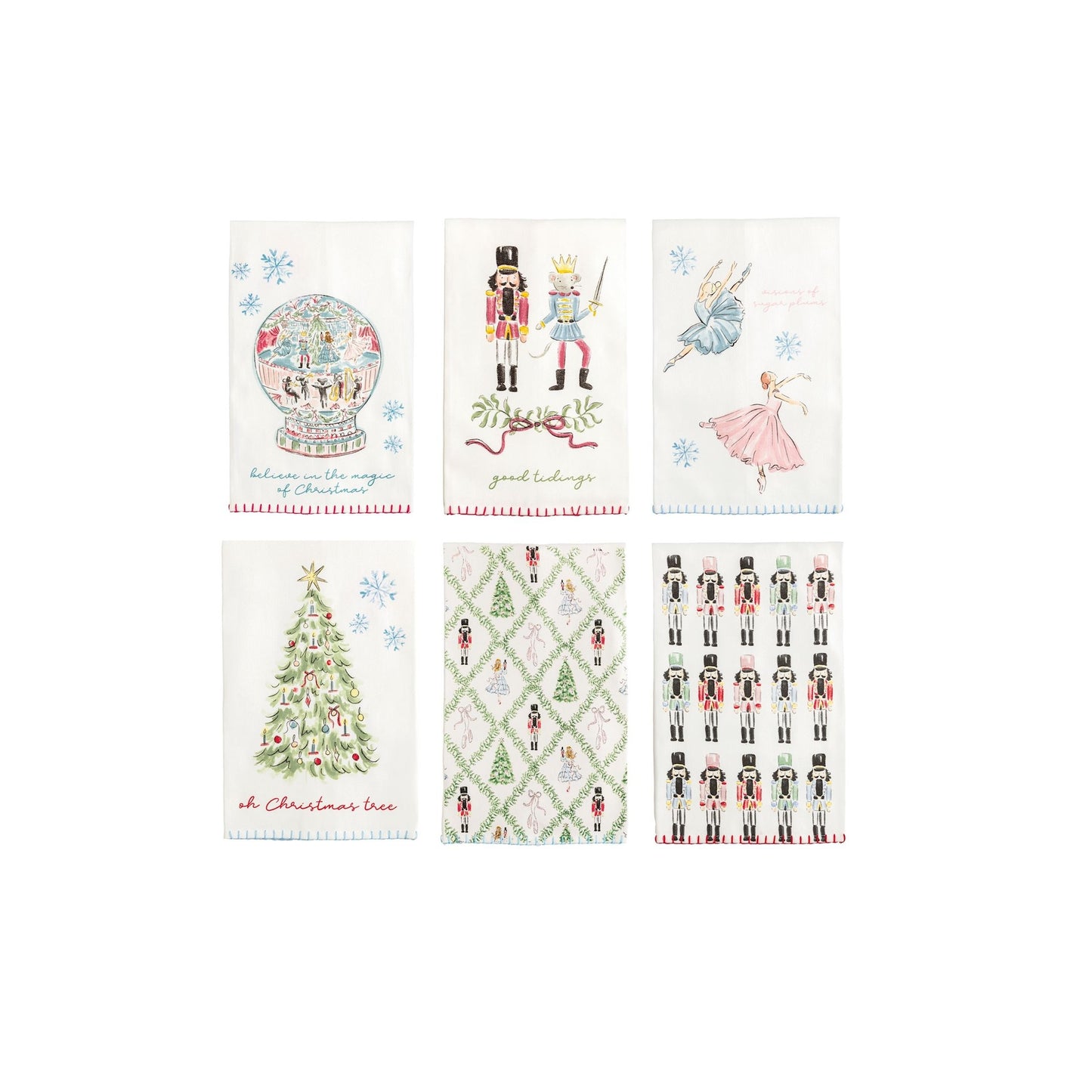 Mud Pie - Tea Towel - Hand-painted Style - Nutcracker Ballet - Findlay Rowe Designs