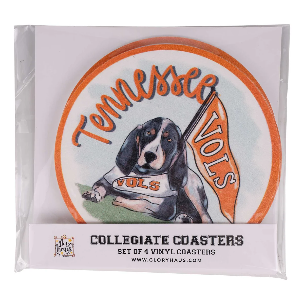 Glory Haus - Collegiate Coasters - Set of 4 - Tennessee