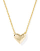 Kendra Scott - Necklace - Ari Heart Letter - Gold Short Pendant