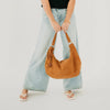 Pretty Simple Bags - Hazel Hobo Shoulder Bag with Tassel - Tan Suede - Findlay Rowe Designs