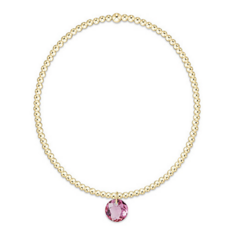 Enewton - Classic Gold 2mm Bracelet - Reflection Small Charm - October - Findlay Rowe Designs