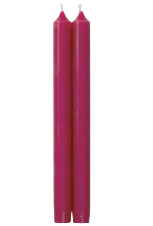 Caspari - Taper Candles 10in - Raspberry - Set of 2 - Findlay Rowe Designs