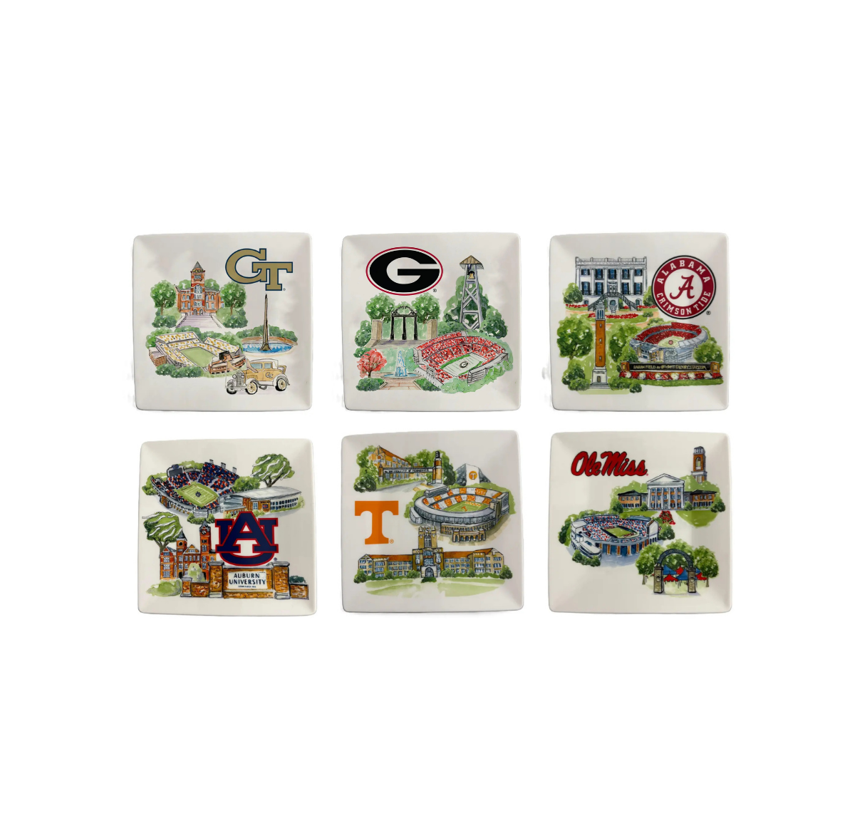 Trinket Tray - Ceramic Landmark - Collegiate