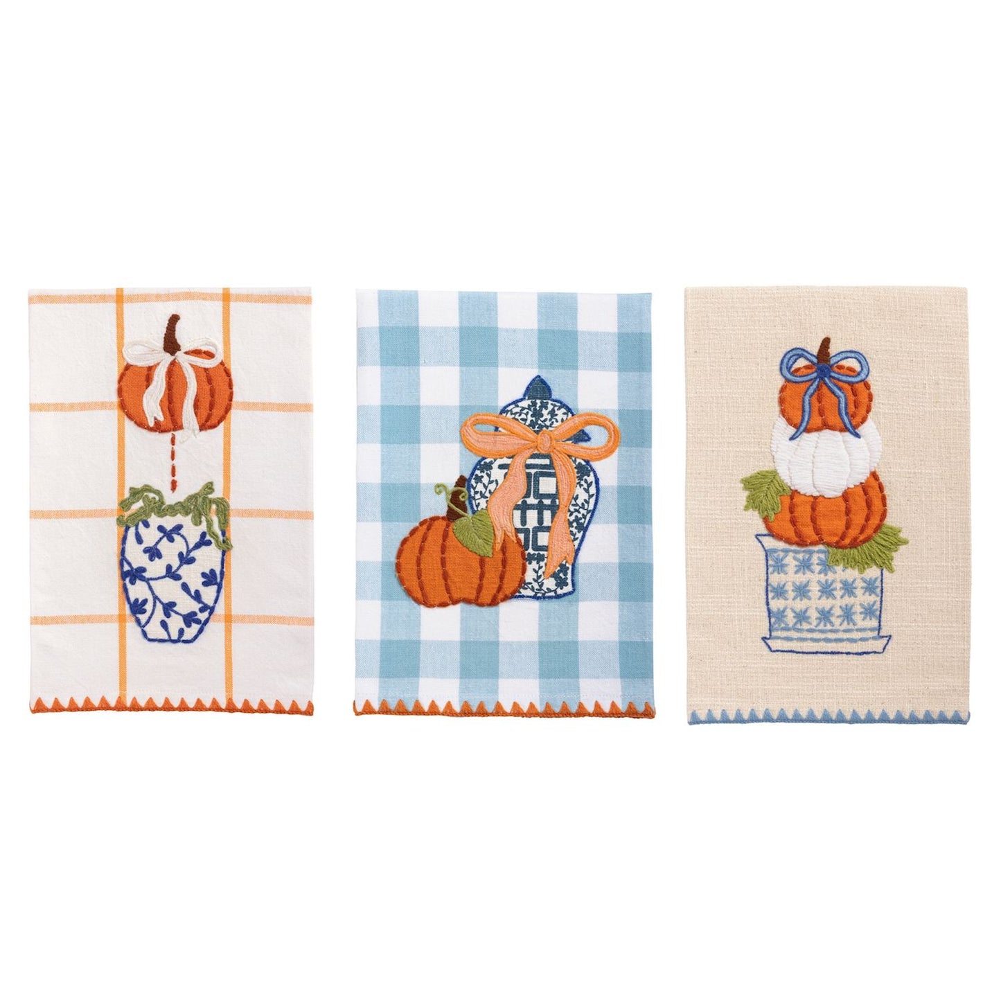 Mud Pie - Towel - Pumpkin Appliqué Topiary - Findlay Rowe Designs