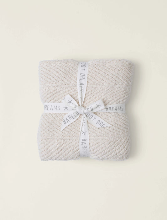 Barefoot Dreams -  Bamboo CozyChic Herringbone Blanket - Cream - Findlay Rowe Designs