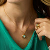 Julie Vos - Necklace - Laguna Solitaire - Iridescent Aquamarine Blue