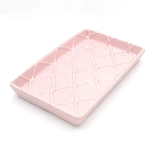 Pink Textured Guest Towel Tray - Findlay Rowe Designs
