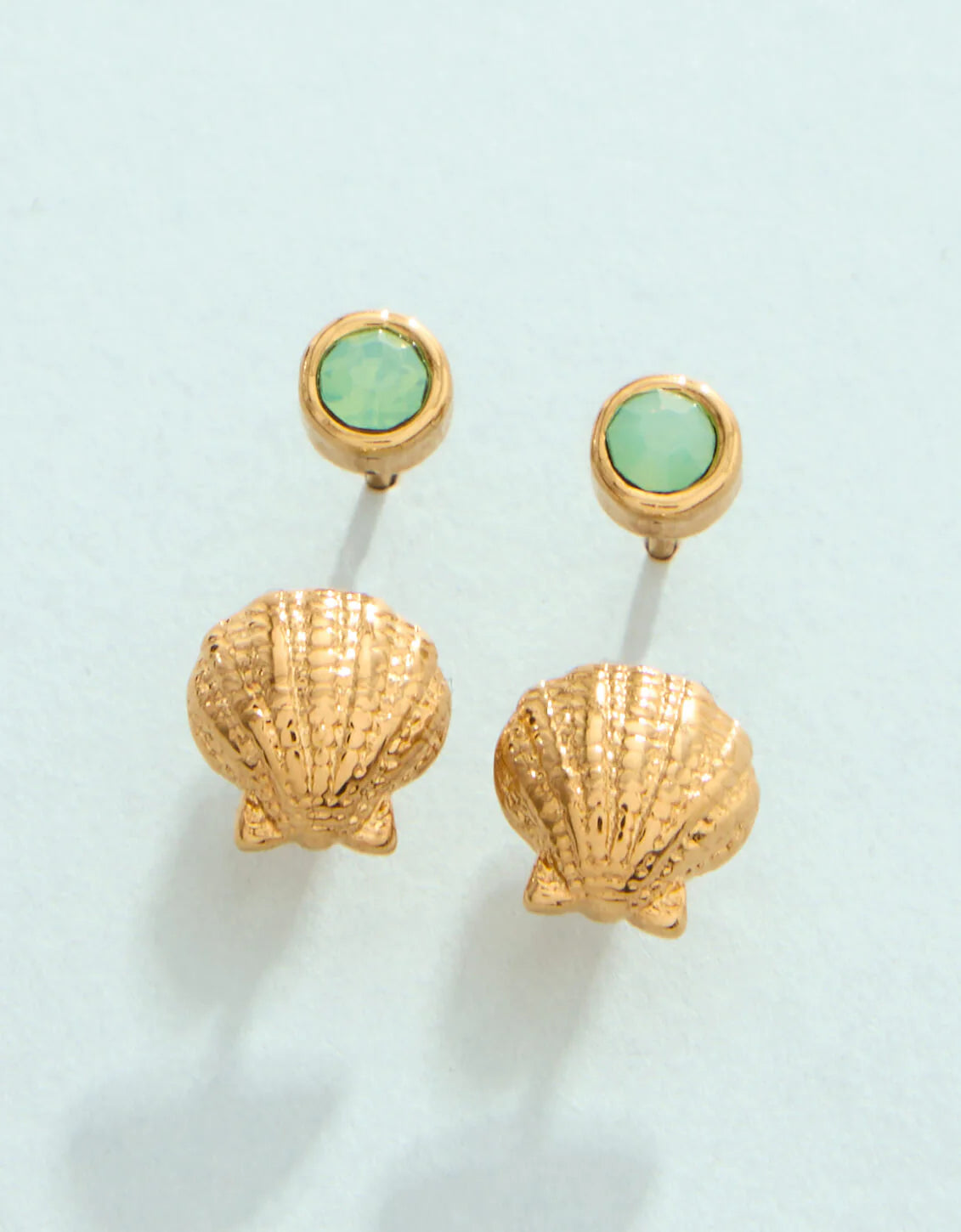 Spartina - Earring - Little Shell Stud Set of 2 - Sea Foam - Findlay Rowe Designs