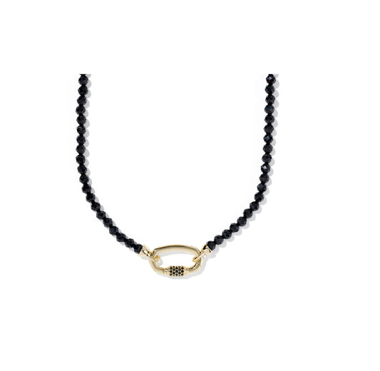 Kendra Scott - Necklace - Emery Beaded Strand - Gold Black Agate