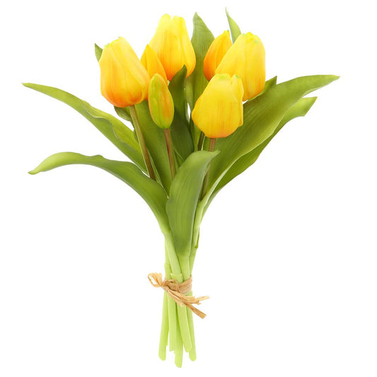 Tulip Bouquet - Yellow Real Touch - 11.75inch - Findlay Rowe Designs