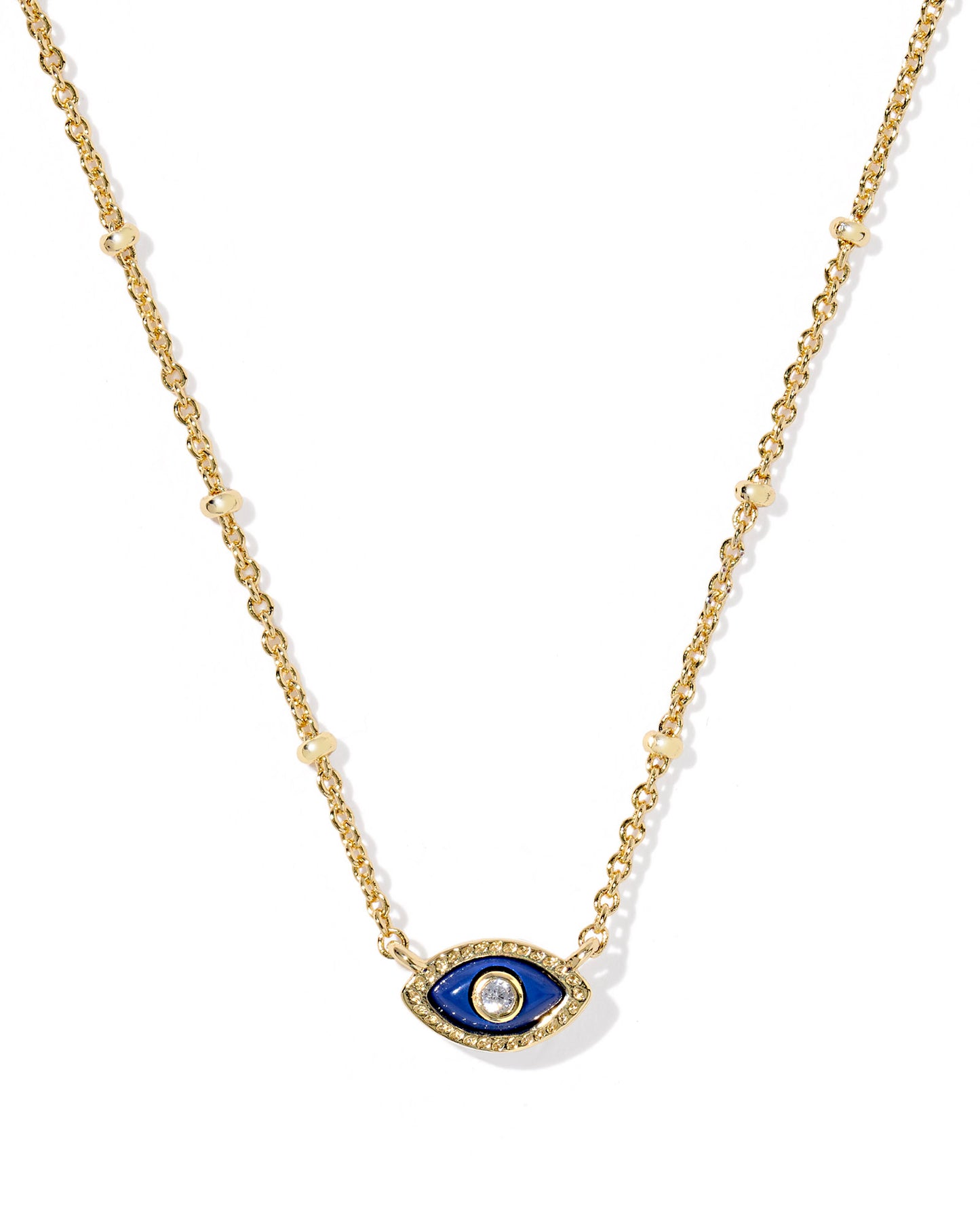 Kendra Scott - Mini Eye Short Pendant Necklace - Gold Dark Blue Magnesite