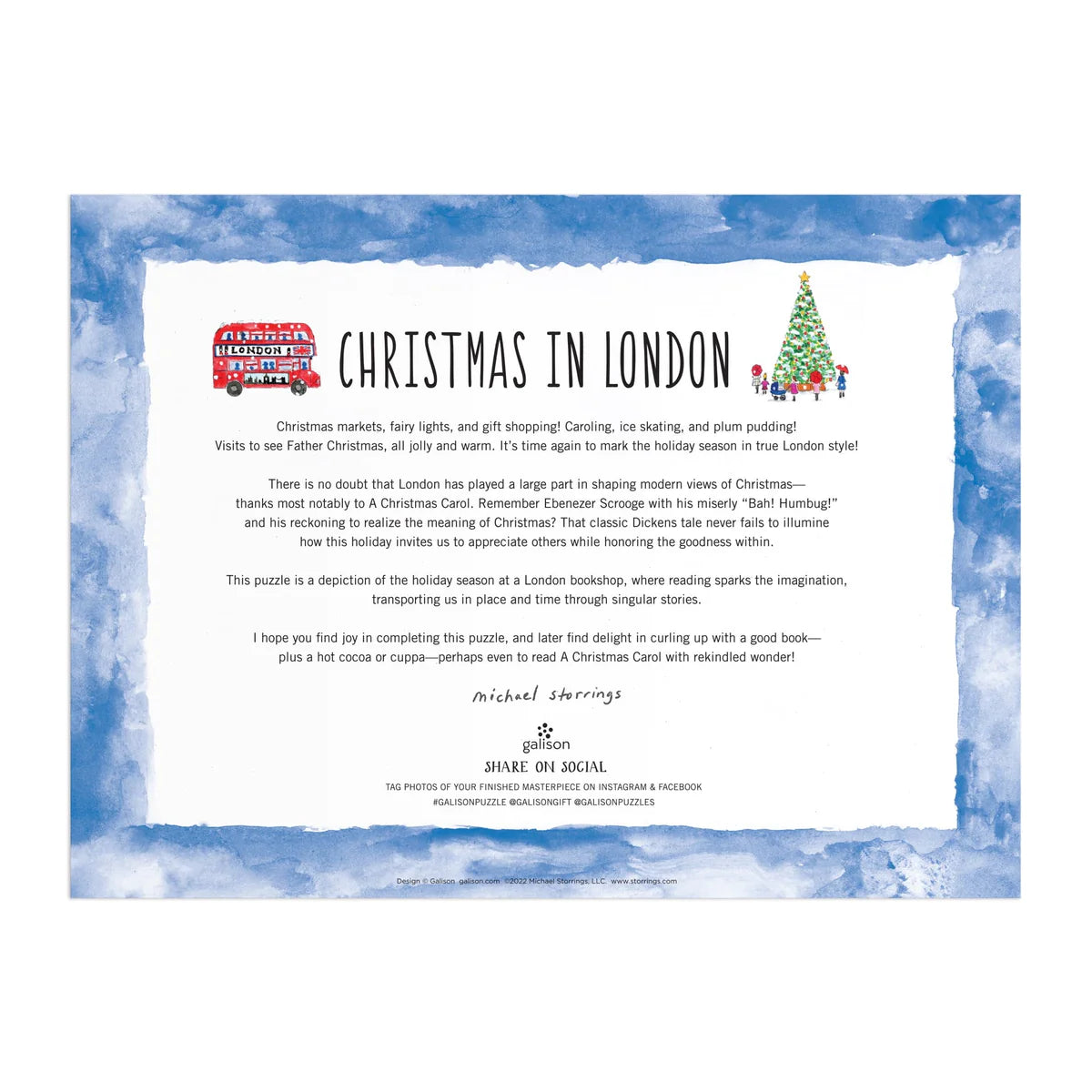 Michael Storrings - Christmas in London 1000 Piece Puzzle - Findlay Rowe Designs