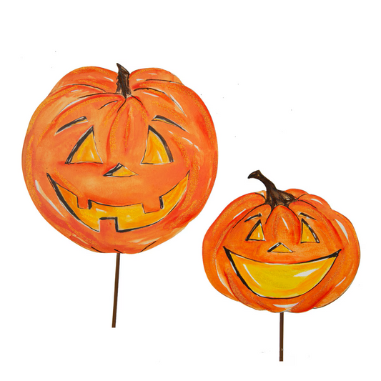 Rosanne Beck - Metal Stake - Jack-O-Lantern - Findlay Rowe Designs