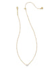 Kendra Scott - Necklace - Mini Elisa Gold Enamel Frame Short Pendant - Gold White Mother Of Pearl