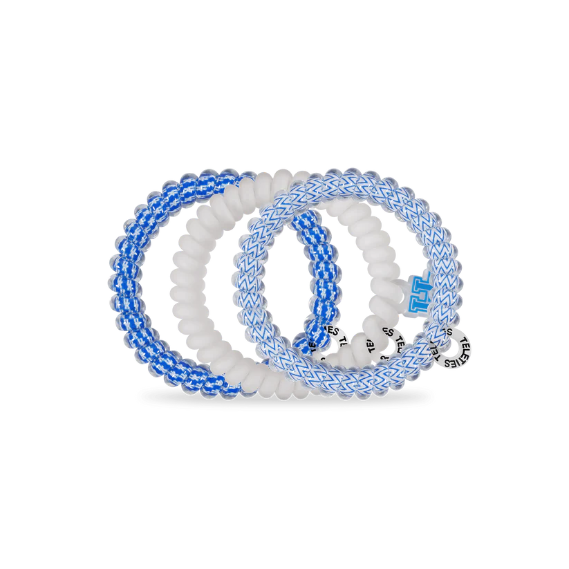 Teleties - Spiral Hair Ties - Kentucky Go Big Blue! - Small - Findlay Rowe Designs