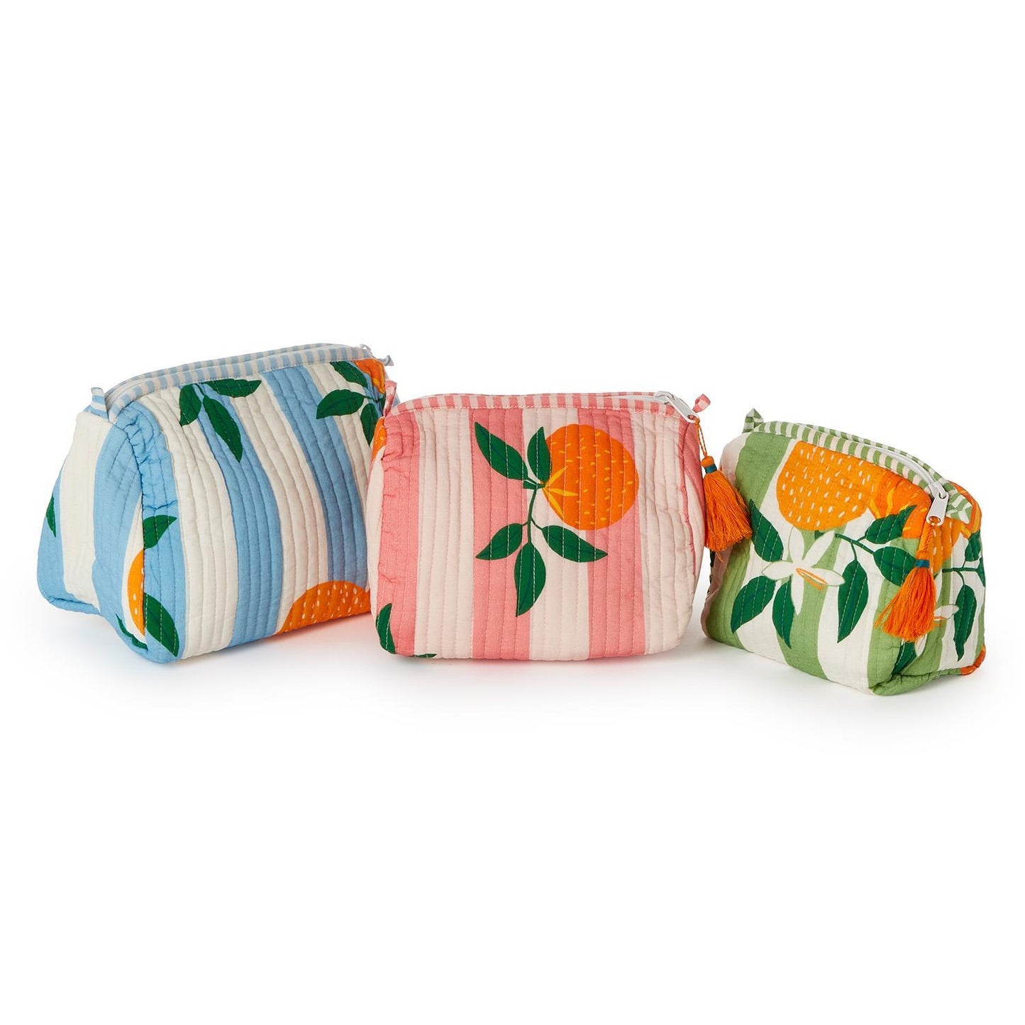 Accessory Bags - Waterproof Lined - Orange Grove Striped - Findlay Rowe Designs