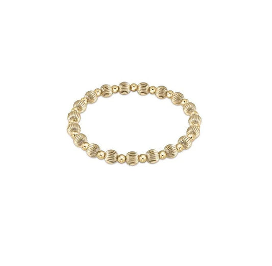 Enewton - Extends - Dignity Grateful Pattern 6mm Bead Bracelet - Gold