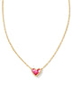 Kendra Scott - Necklace - Framed Ari Heart Gold Short Pendant - Azalea Illusion - Findlay Rowe Designs