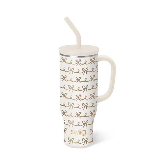 Swig - Mega Mug 30oz - Pretty in Pearl Bow
