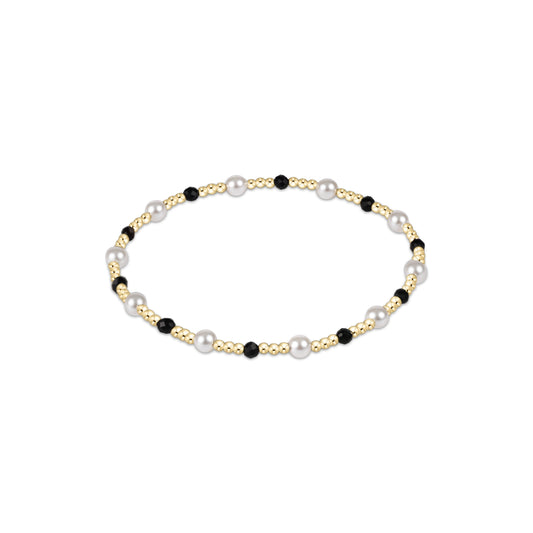 Enewton - Pearl Sincerity Pattern 4mm Bead Bracelet -  Faceted Onyx - Findlay Rowe Designs