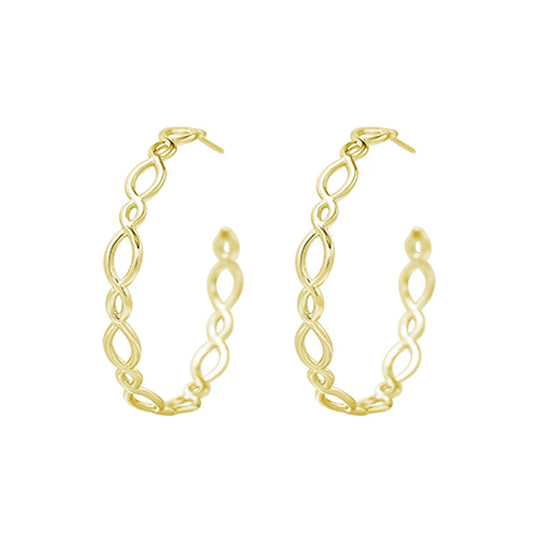 Natalie Wood- Bloom Hoop Earrings in Gold
