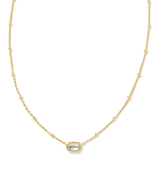 Kendra Scott - Mini Elisa Gold Satellite Short Pendant Necklace - Dichroic Glass - Findlay Rowe Designs