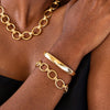 Capucine de Wulf - Bracelet - Cleopatra Oval Hinged Bangle - Gold - Sm Med - Findlay Rowe Designs