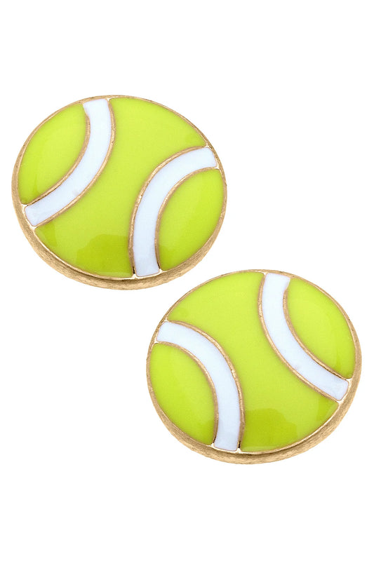 Maria Tennis Ball Enamel Stud Earrings - Findlay Rowe Designs