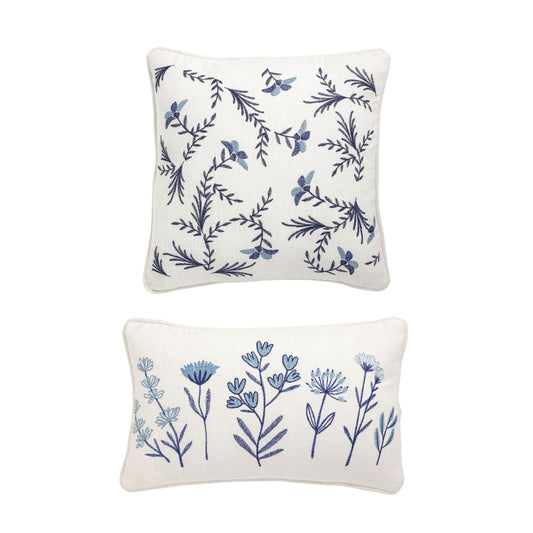 Mud Pie - Pillow - Blue Floral - Findlay Rowe Designs