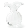 Vietri - Hibiscus Glass- Clear Fluted Vase - Large
