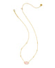 Kendra Scott - Necklace - Elisa Lattice Frame Gold Short Pendant  - Blush Ivory Mother of Pearl