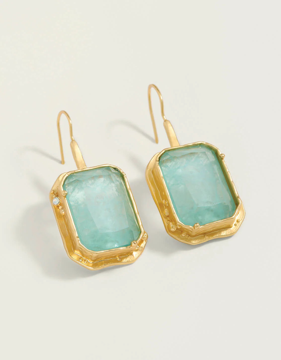 Spartina - Earrings - Marion Rectangle- Sea Foam - Findlay Rowe Designs