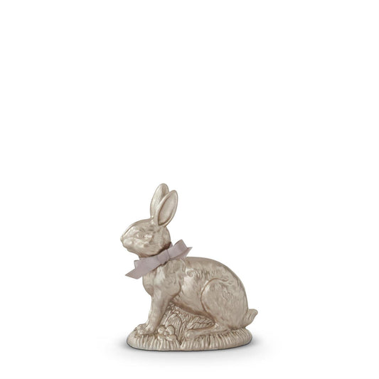 Easter Bunny with Bow - 4 in - Silver Gold - Findlay Rowe Designs
