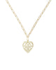 Natalie Wood -Adorned Heart Pendant Necklace in Gold