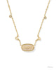 Kendra Scott - Necklace - Mickey Mouse Elisa Necklace Gold Iridescent Drusy