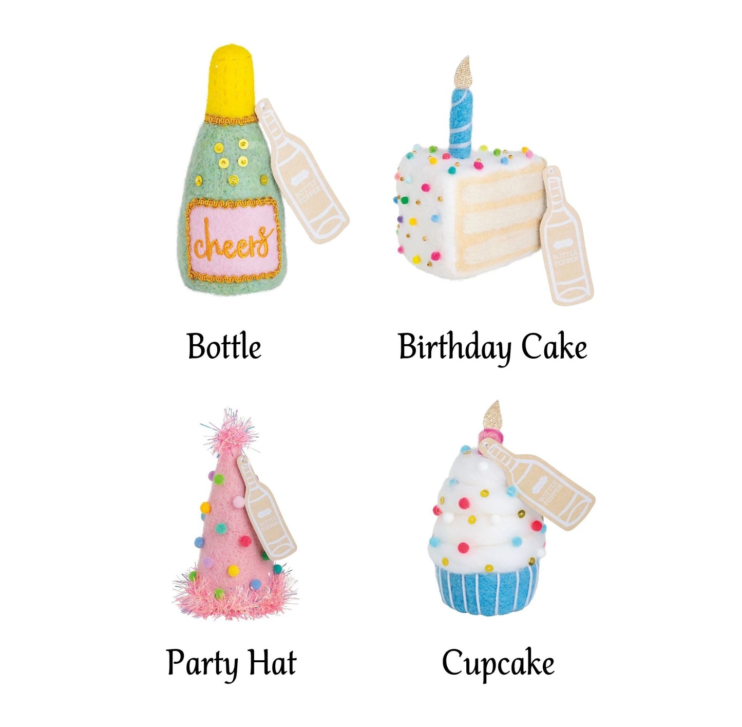 Mud Pie - Bottle Topper - Felt Birthday Designs - Findlay Rowe Designs