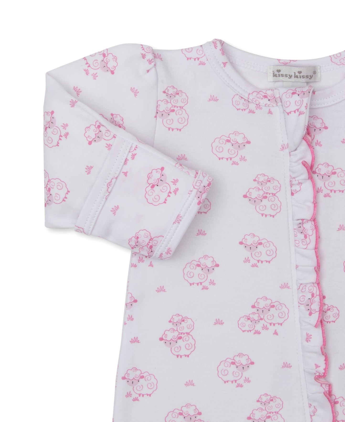 Kissy Kissy - Zip Footie - Sweet Sheep - Pink - Findlay Rowe Designs