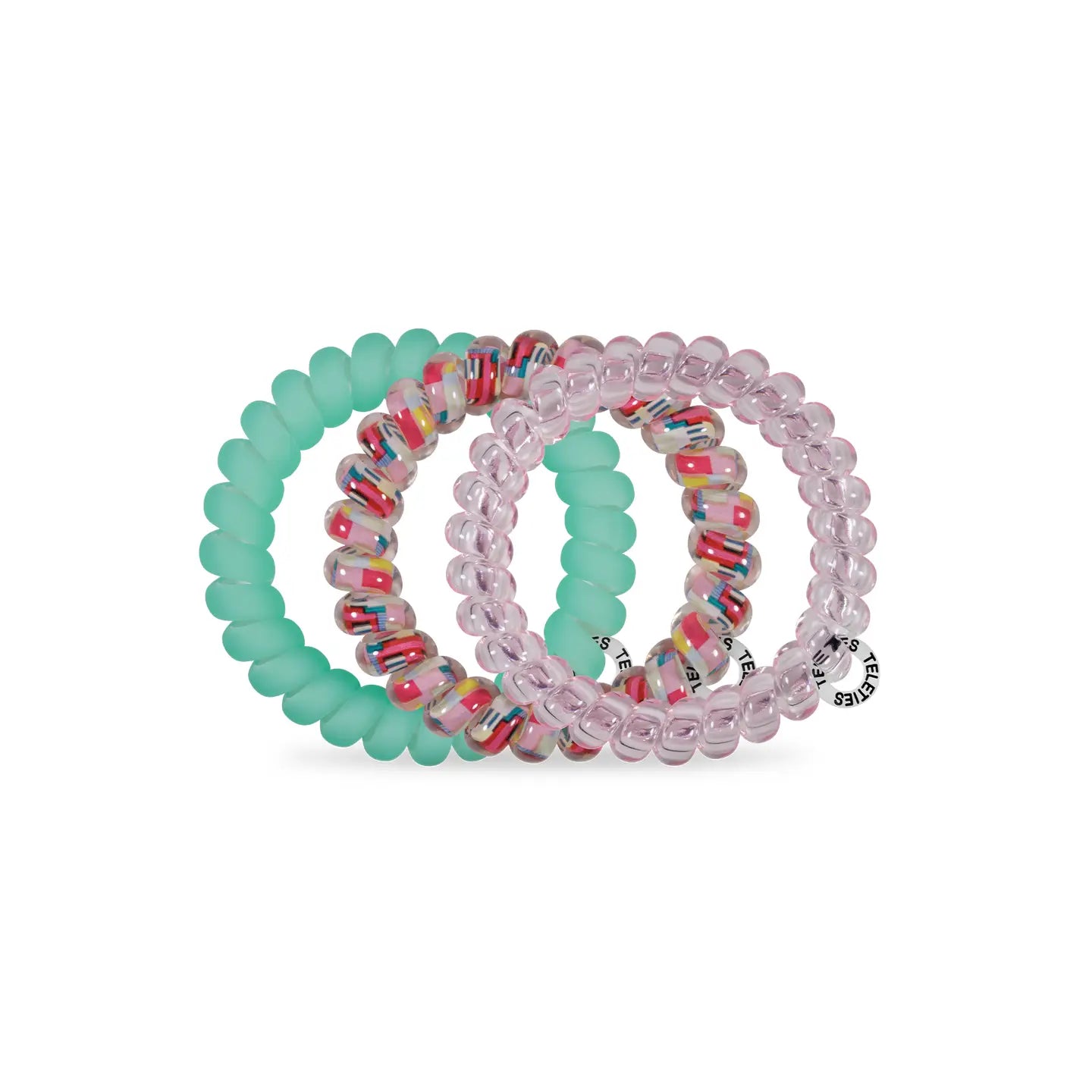 Teleties - Spiral Hair Ties - Spring Splash - Large - Findlay Rowe Designs