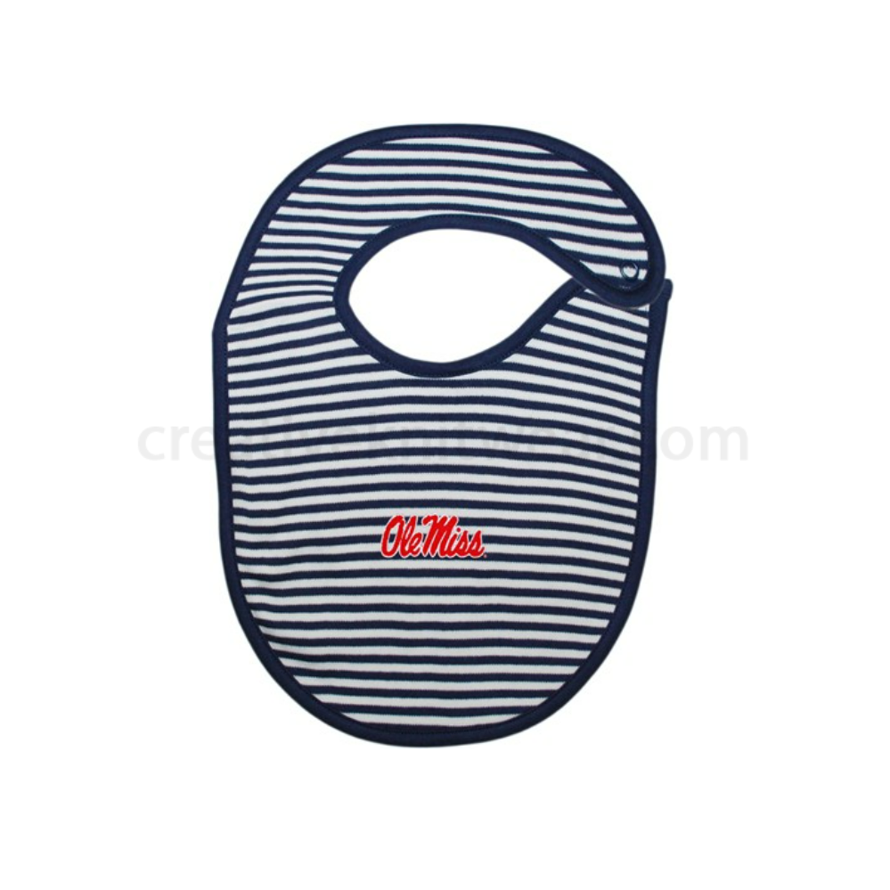 Creative Knitwear - Baby - Bib - Cotton Striped - Ole Miss