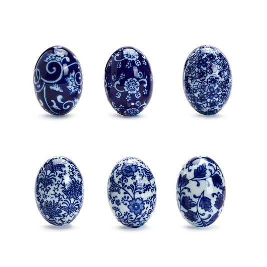 Two's Company- Blue and White Hand-Painted Easter Eggs in Gift Box - Findlay Rowe Designs
