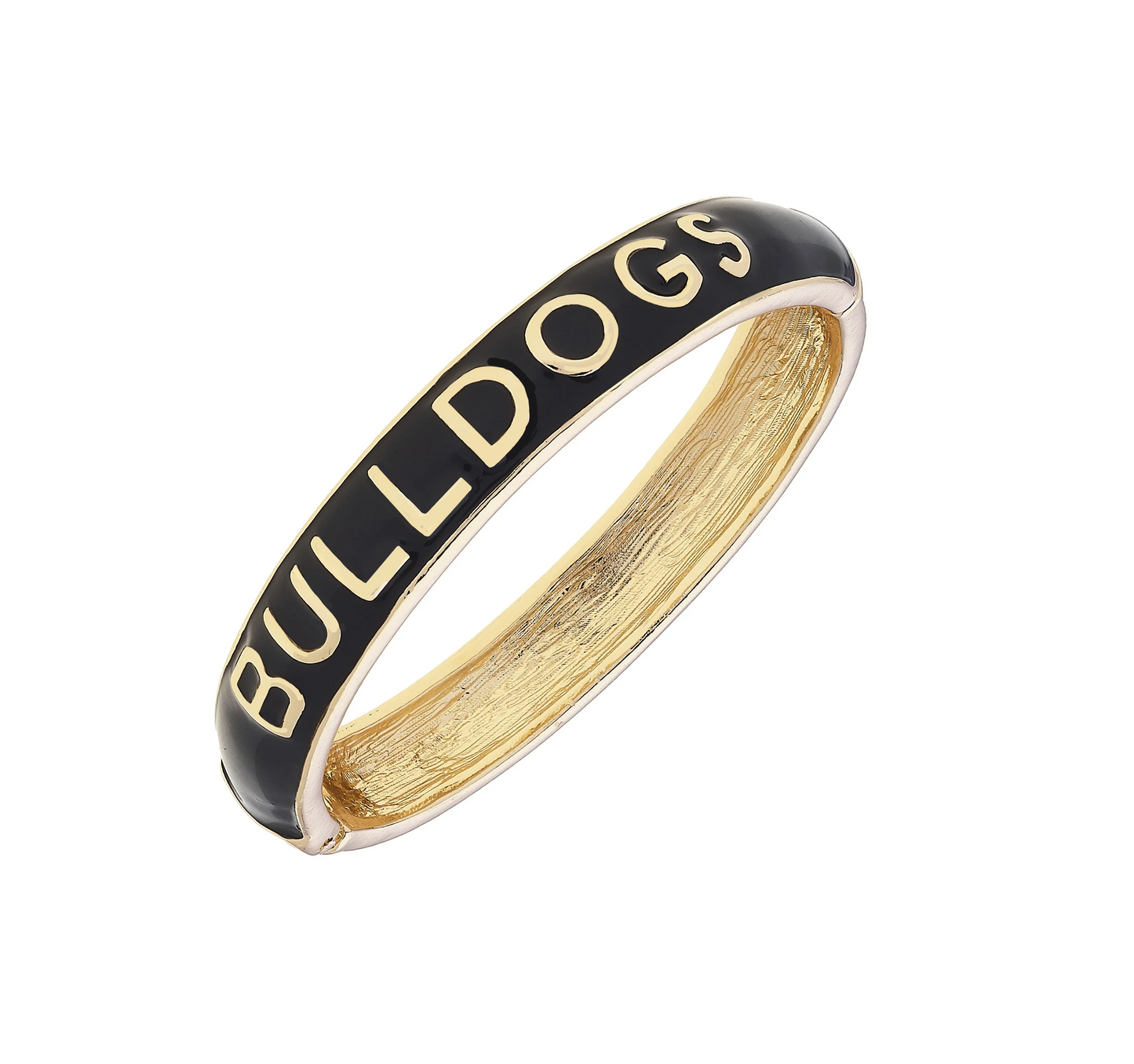 Canvas - Bracelet - Hinge Bangle Bulldogs - Black - Findlay Rowe Designs