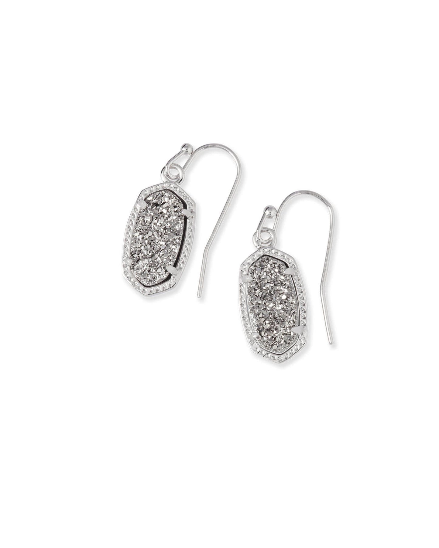 Kendra Scott - Lee Drop Earrings Rhodium - Platinum Drusy - Findlay Rowe Designs