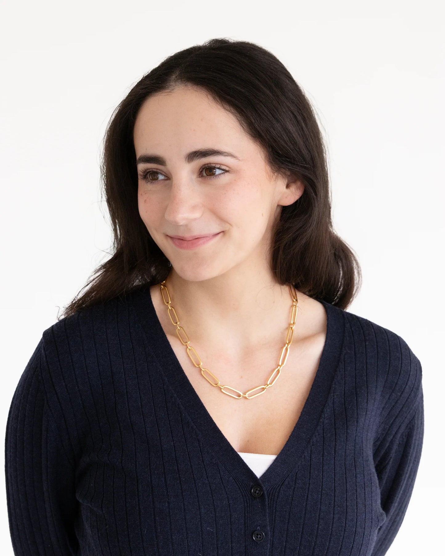 Susan Shaw - Necklace - Mixed Link Paperclip - Gold - Findlay Rowe Designs