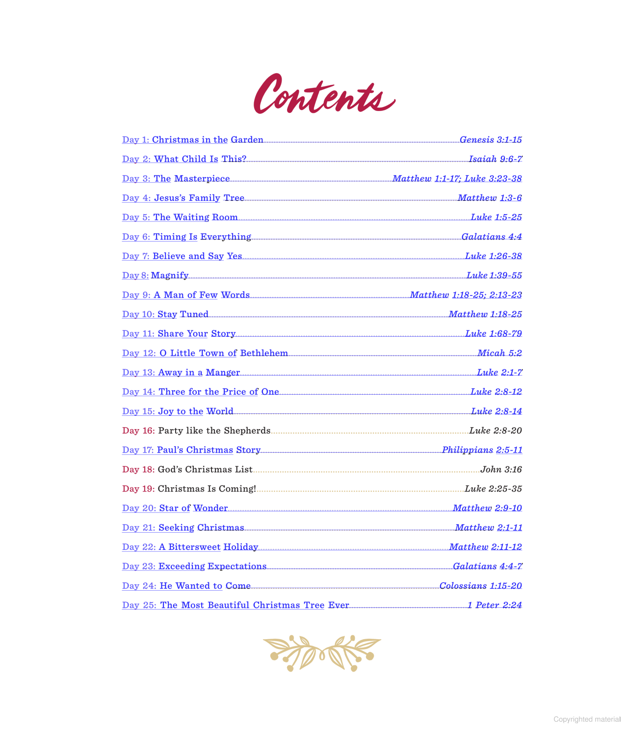 The 25 Days of Christmas