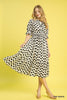 Umgee - Dress - Polka Dot Ruffle Smocked Midi - Black Off White - Findlay Rowe Designs
